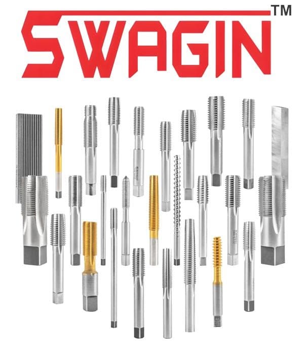 SWAGIN HSS threading taps in multiple sizes